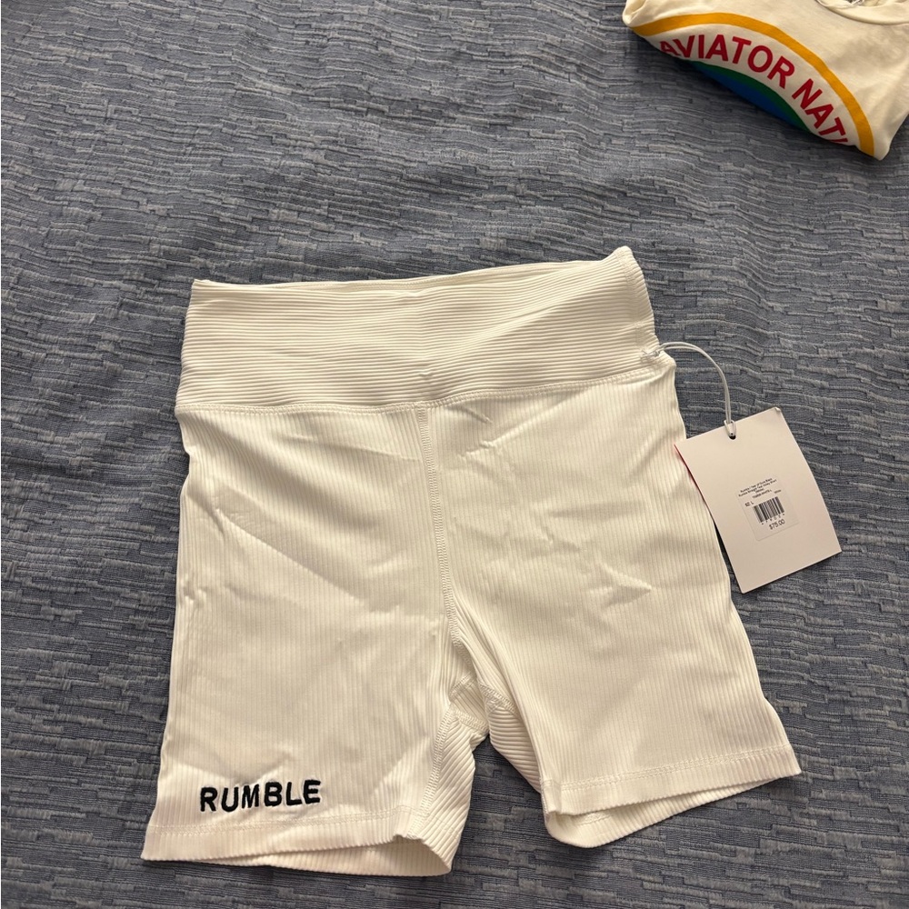 Women's White Biker Shorts